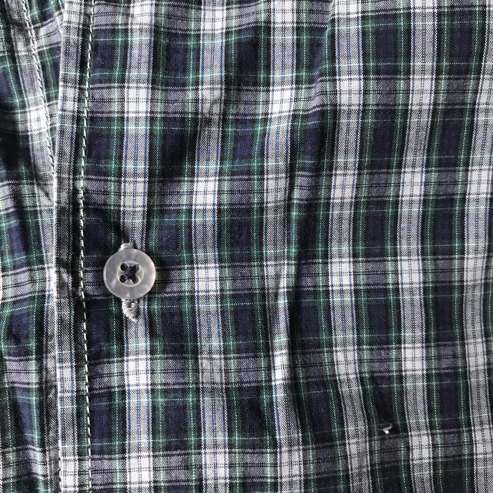 Save Khaki Casual Checkered Buttondown - image 3